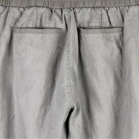 Athleta Bali Linen Drawstring Jogger Style Women’s Pants Gray Size 6 Beach - Picture 7 of 13